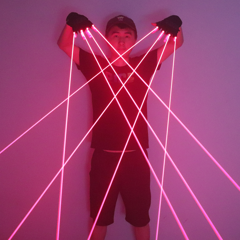 Led Gloves Music - 650nm Red Laser Gloves Stage LED