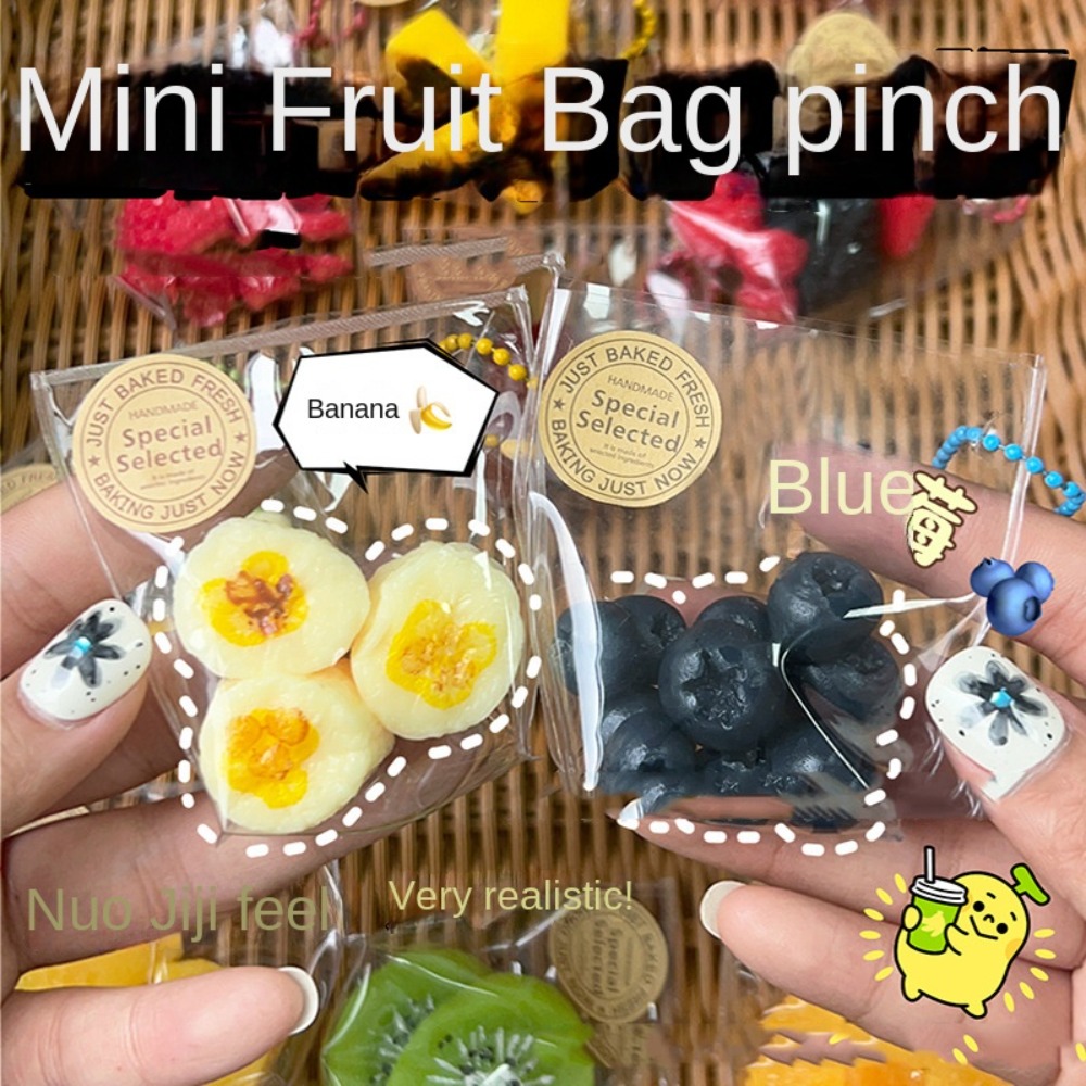 Electronics Gadgets Bag - Simulation Fruit Bag Squeeze Toys Mini