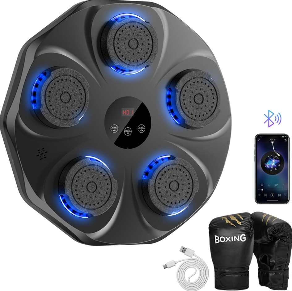 Led Gloves Music - Smart Bluetooth Music Boxing Machine Wall