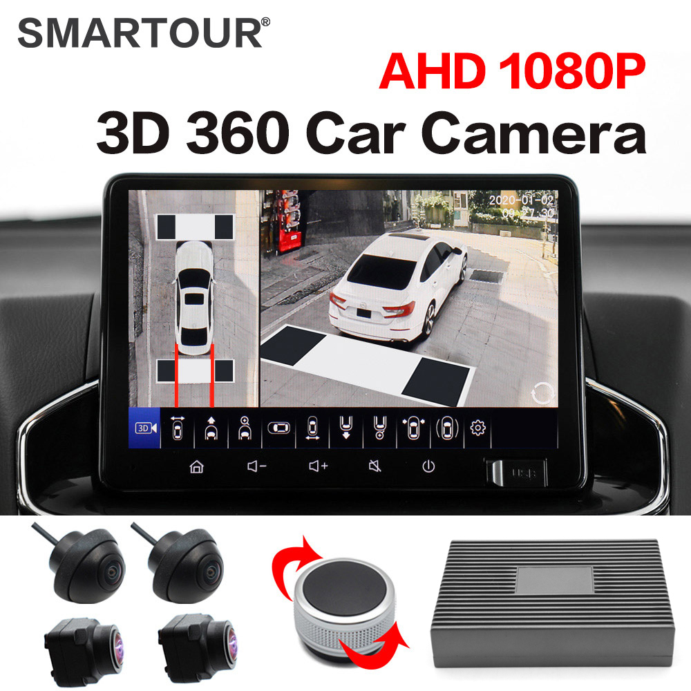 Panoramic Dash Cam 360 - SMARTOUR 1080P All Around View 360