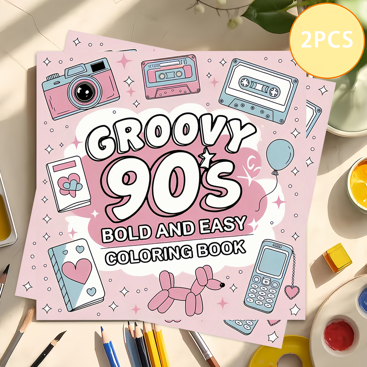 Electronics Gadgets To Gift - Groovy 90s Nostalgic Coloring Book for