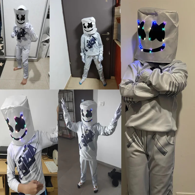 Led Gloves Music - l2025l New Cosplay Halloween Marshmellow DJ