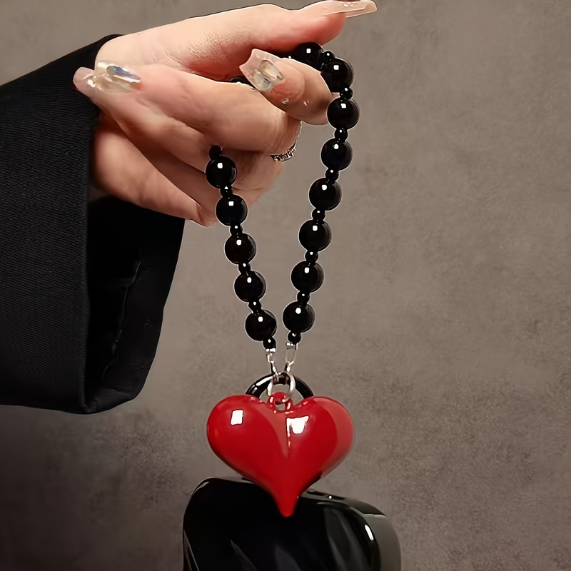 1Pieces Red large heart black  - Mobile Electronics Gadgets recension och pris