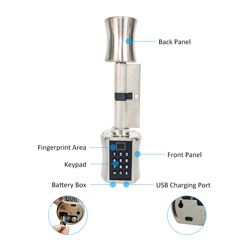 Fingerprint Smart Cylinder Loc - Unique Electronics Gadgets recension och pris