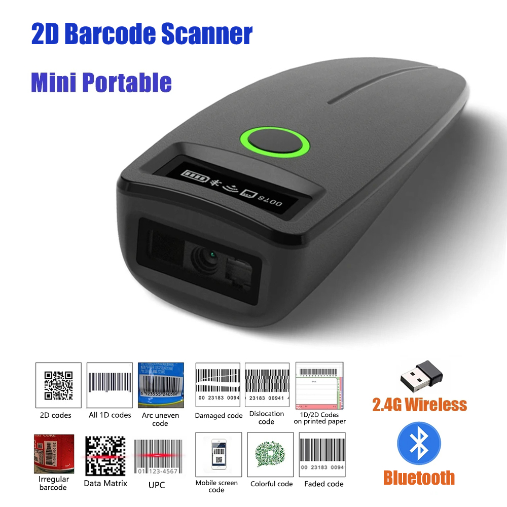 2D Barcode Scanner W7 Mini Wir - Barcode Scanner Wireless recension och pris