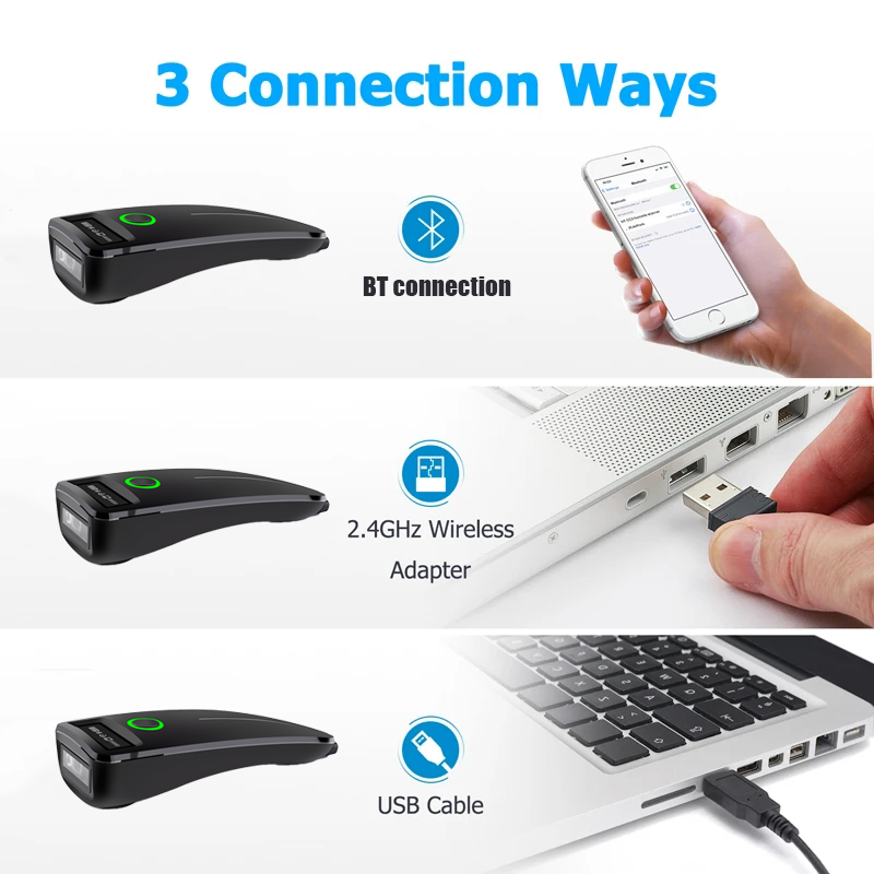2D Barcode Scanner W7 Mini Wir - Barcode Scanner Wireless recension och pris