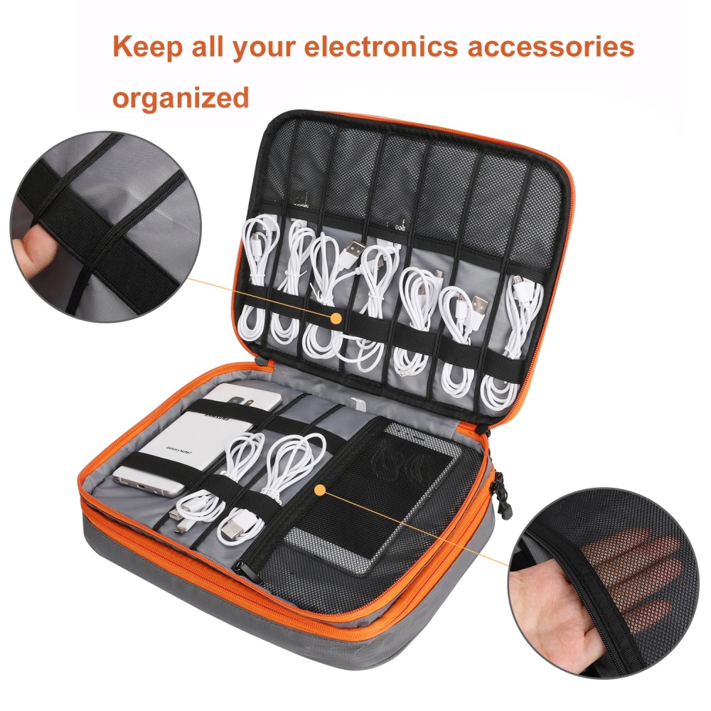 Double Layers Large Capacity T - Electronics Gadgets Bag recension och pris
