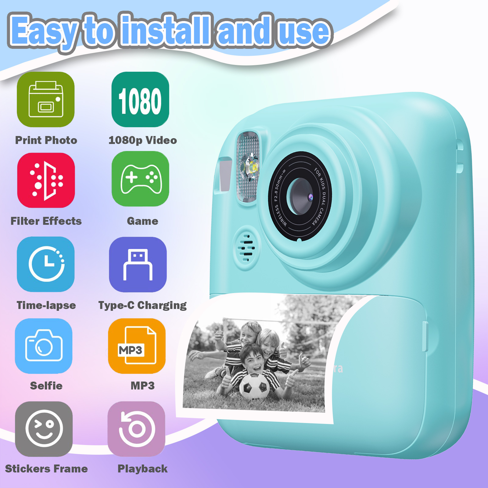 Instant Print Camera Digital C - Electronics Gadgets Bag recension och pris