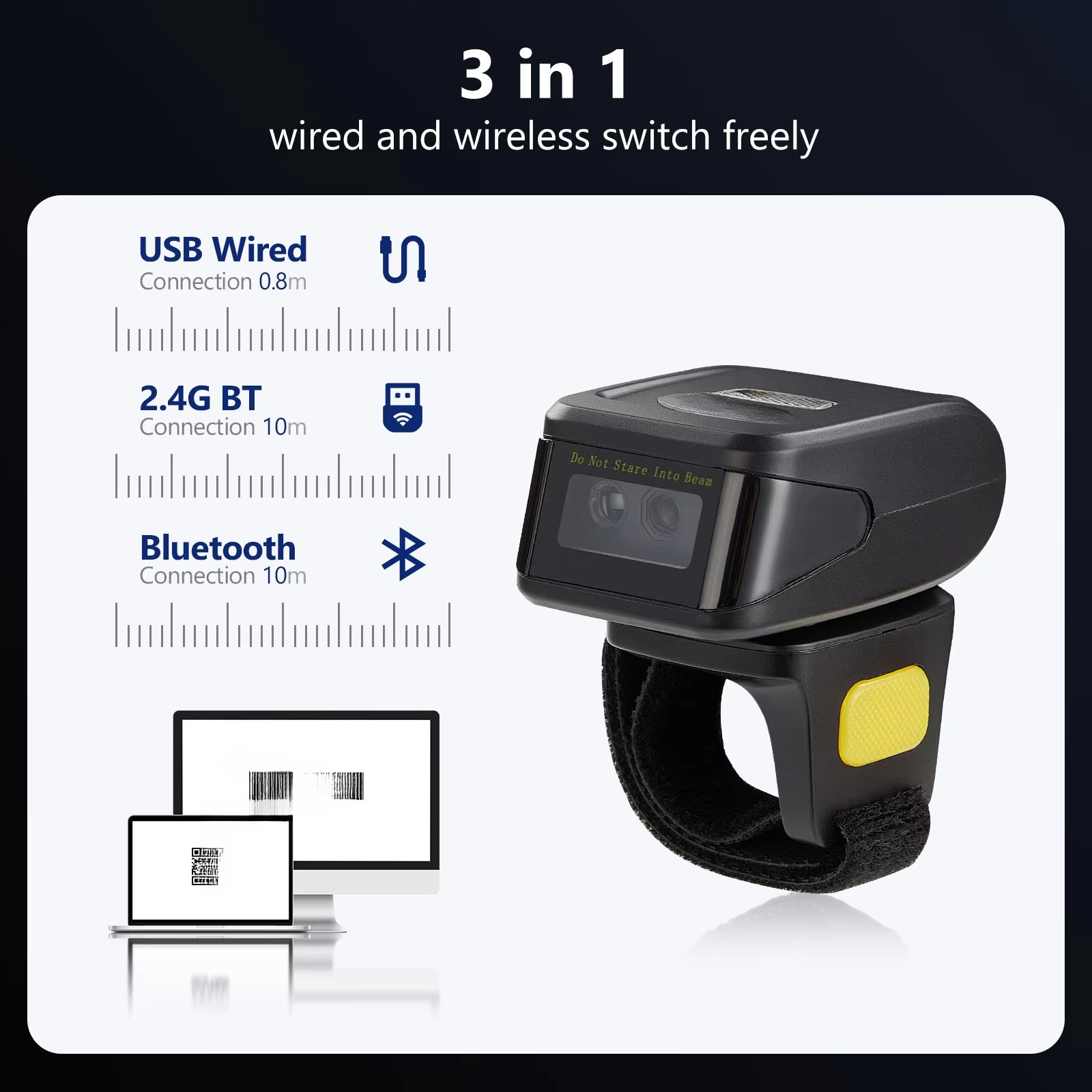 Eyoyo Wired Wireless Dual Conn - Barcode Scanner Wireless recension och pris