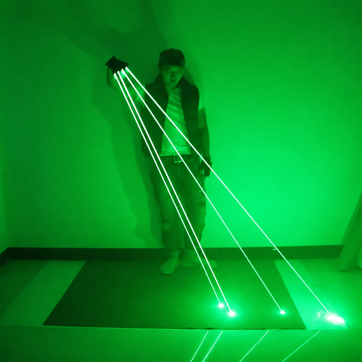 Green Laser Gloves with LED Li - Led Gloves Music recension och pris