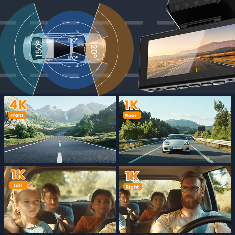 2026 WiFi GPS Car DVR Cam Vide - Panoramic Dash Cam 360 recension och pris