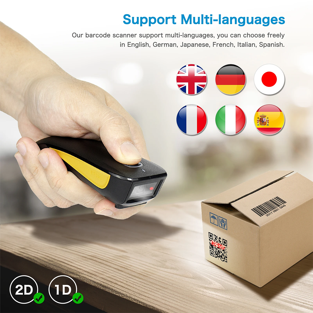 NETUM C750 Bluetooth and 2.4G  - Barcode Scanner Wireless recension och pris