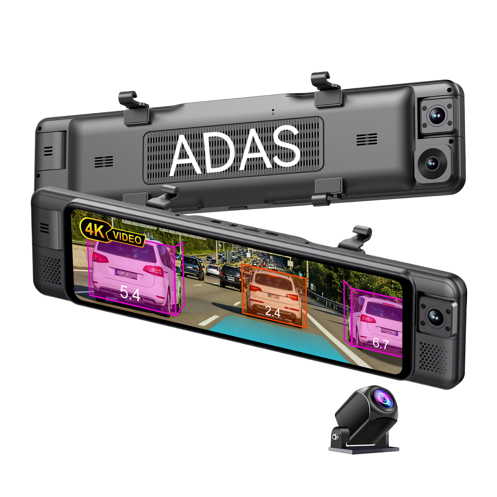 ADINKAM 11 Inch IPS 4-Channel  - Panoramic Dash Cam 360 recension och pris
