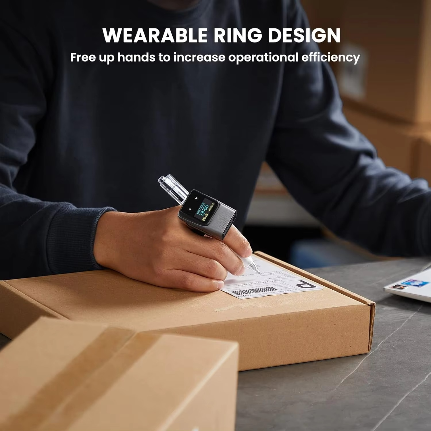 Eyoyo Mini 1D Wearable Wireles - Barcode Scanner Wireless recension och pris