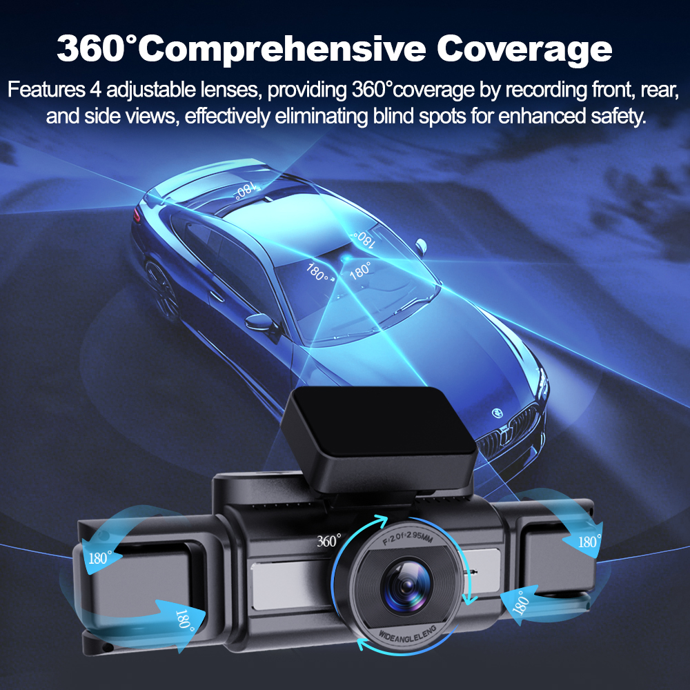 BEPOCAM 4K Dash Cam 4 Channel  - Panoramic Dash Cam 360 recension och pris