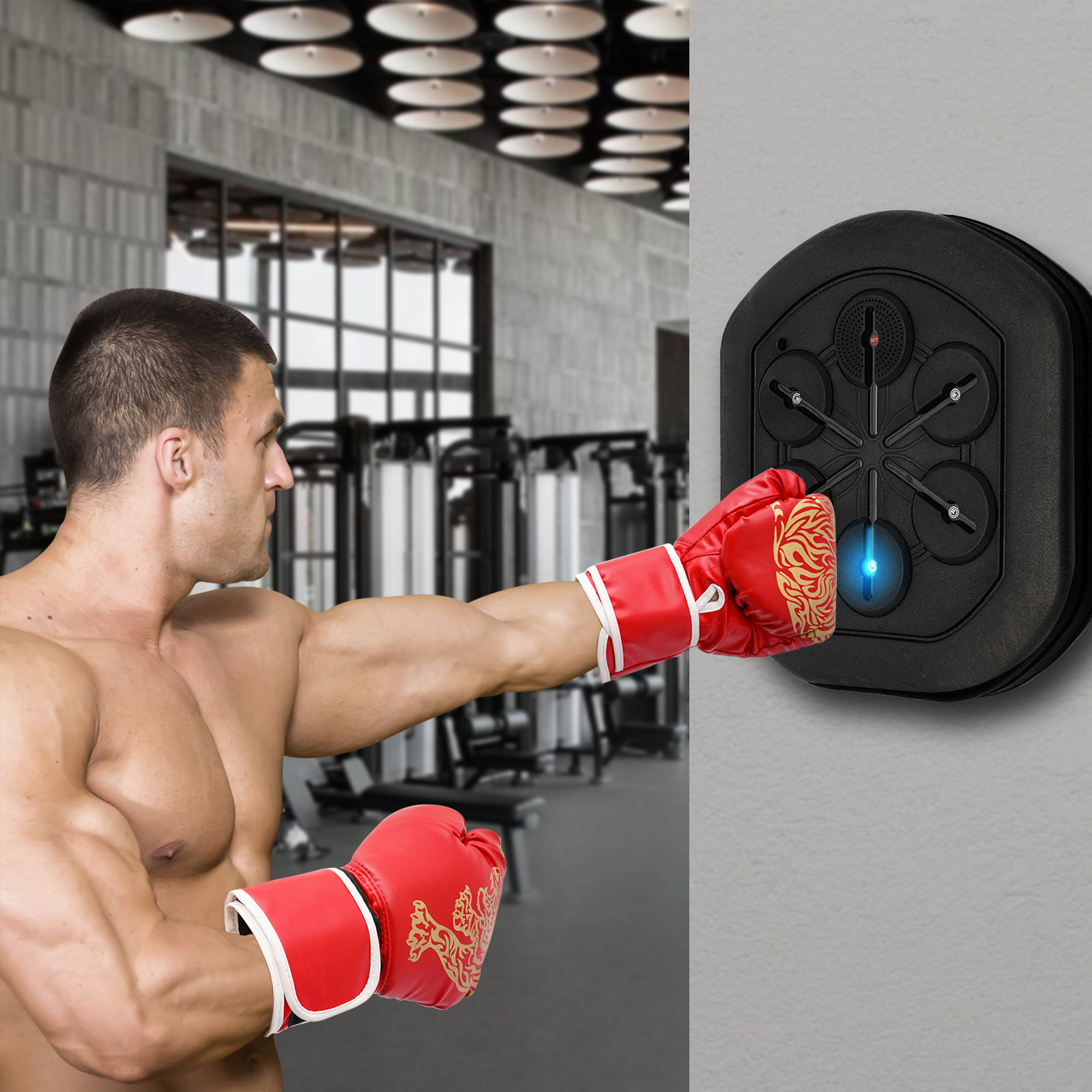 Music Punching Machine Bluetoo - Led Gloves Music recension och pris