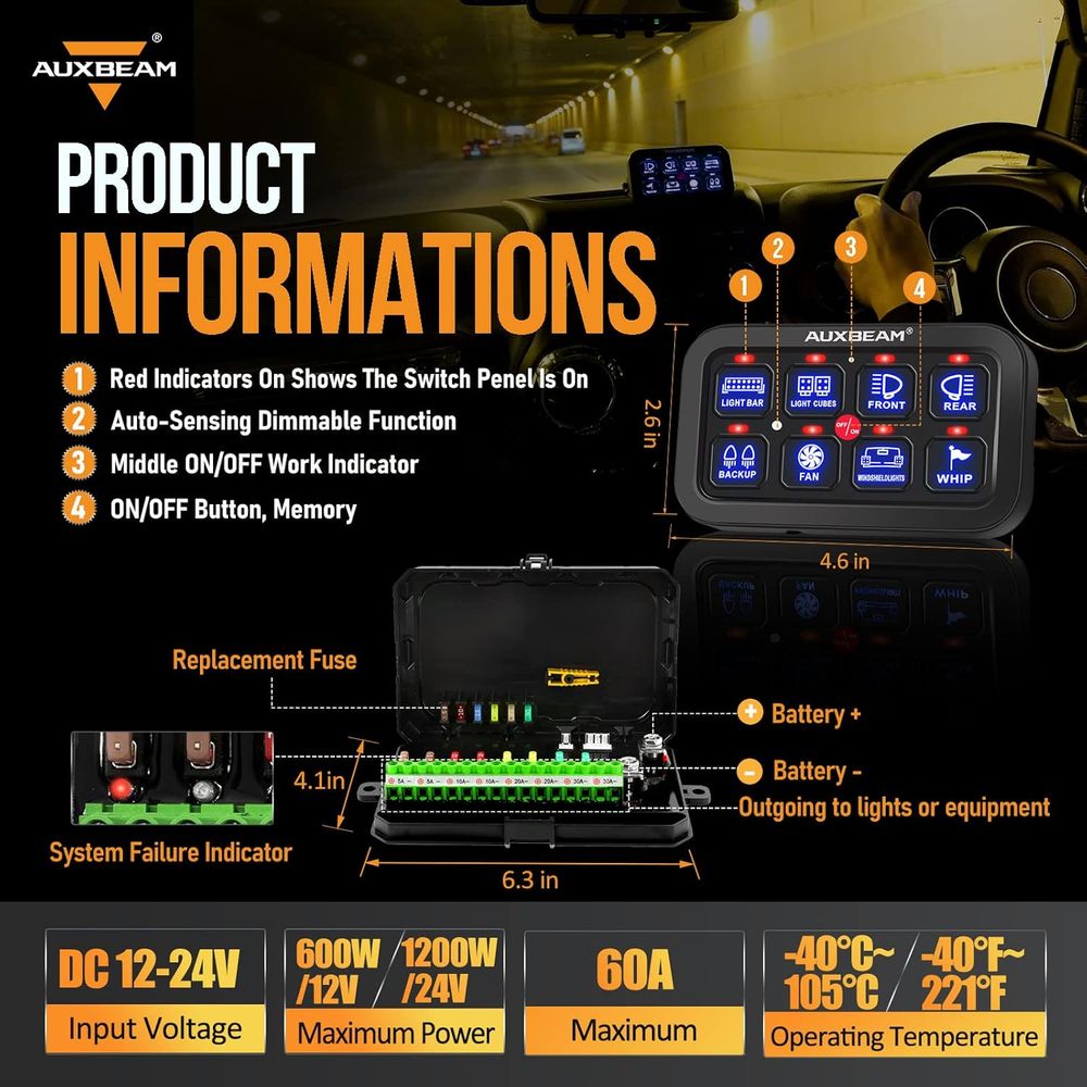 8 Gang Switch Panel BA80 Autom - Electronics & Gadgets Starting With D recension och pris