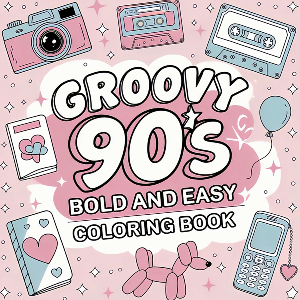 Groovy 90s Nostalgic Coloring  - Electronics Gadgets To Gift recension och pris