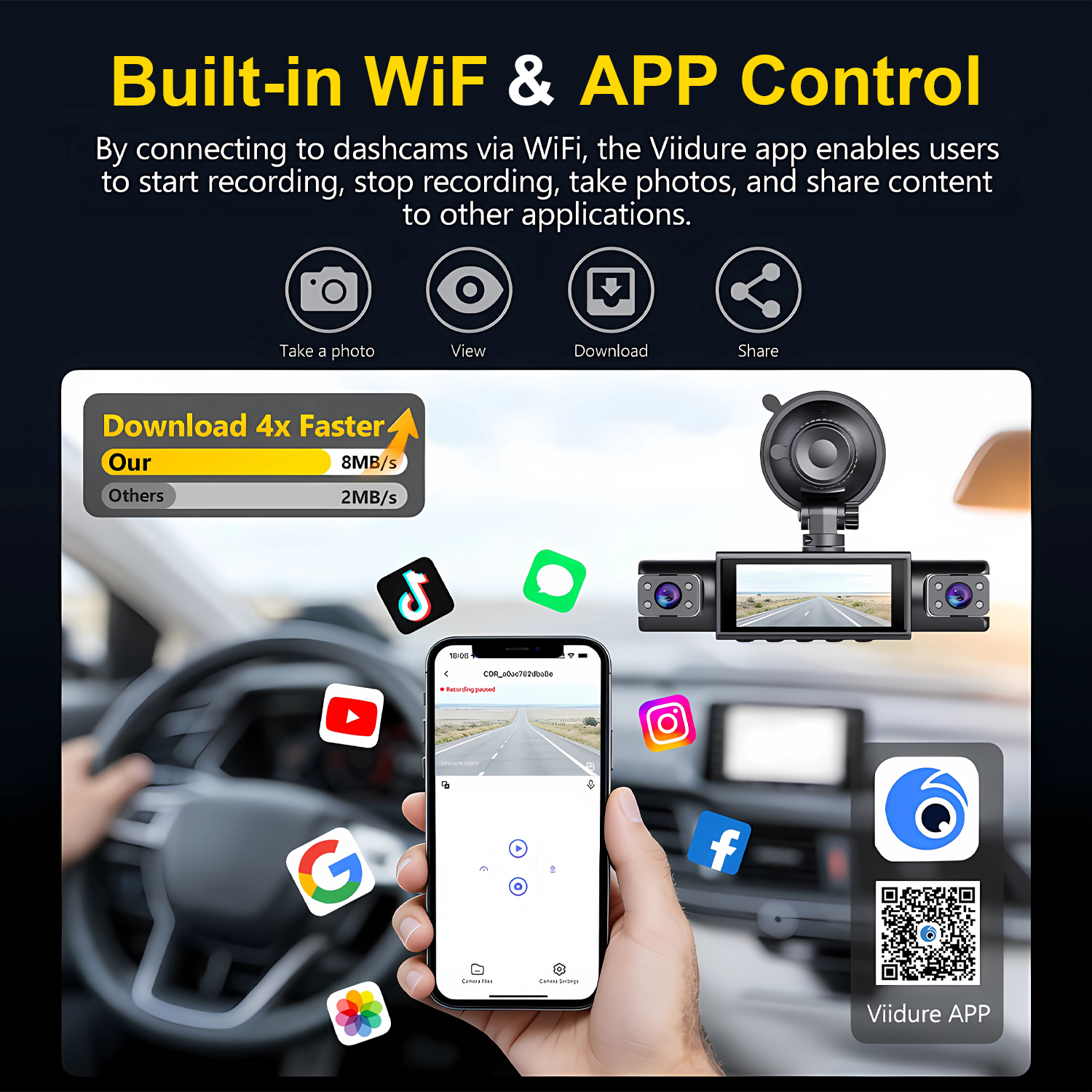 4 Channel UHD 1080P Car DVR 4- - Panoramic Dash Cam 360 recension och pris